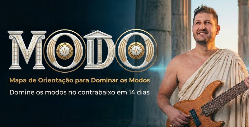 Mapa de Orientação para Dominar os Modos. Domine os modos no contrabaixo em 14 dias